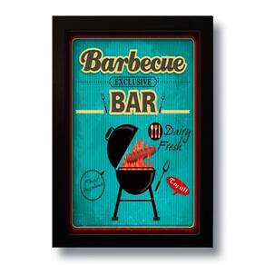 Quadro Decorativo Barbecue Churrasco Vintage 33x43 Cm