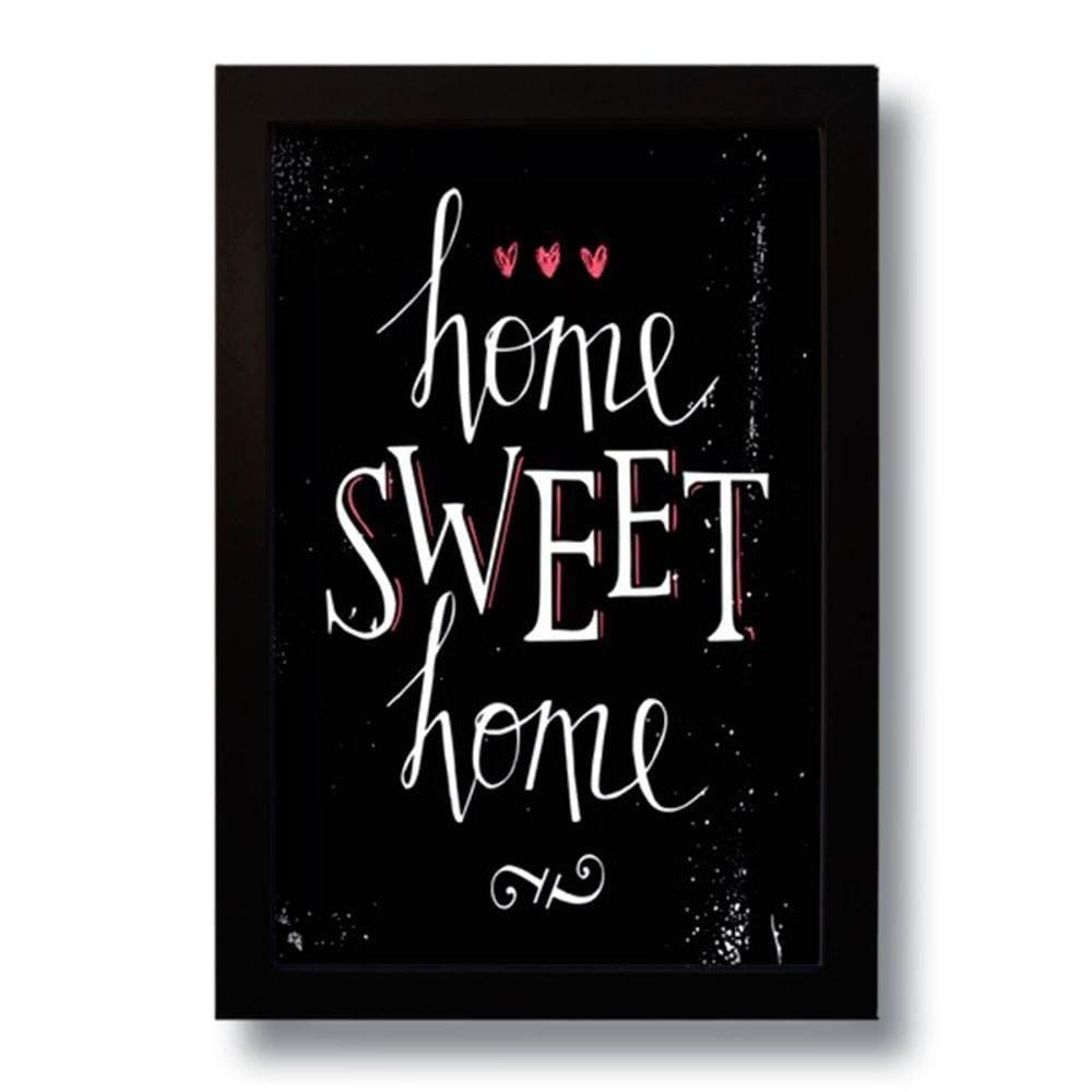 Quadro Decorativo Frase Home Sweet Home 33x43 Cm