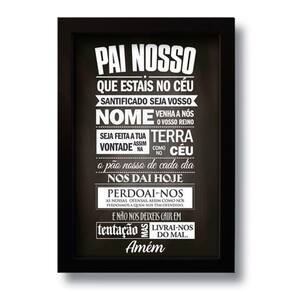 Quadro Decorativo Frase Oração Do Pai Nosso 33x43 Cm