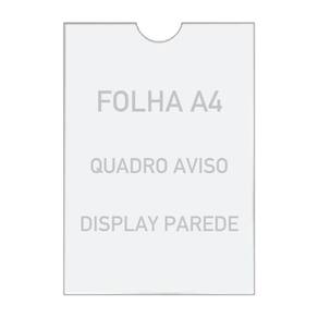 Quadro De Aviso A4 Display De Parede Acrílico Ps Cristal