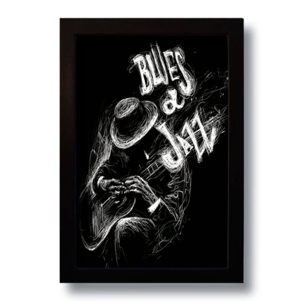 Quadro Decorativo Música Blues E Jazz 33x43 Cm