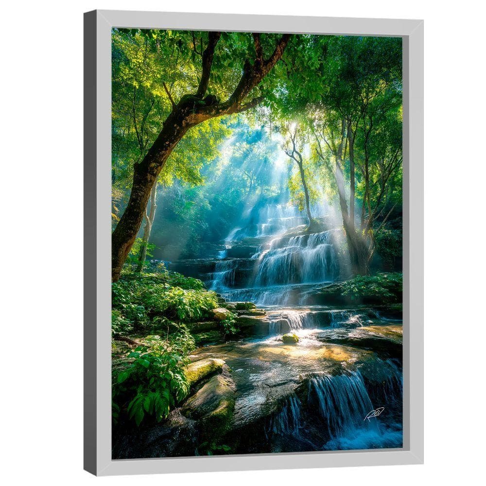 Quadro Decorativo Cachoeira Raios De Luz
