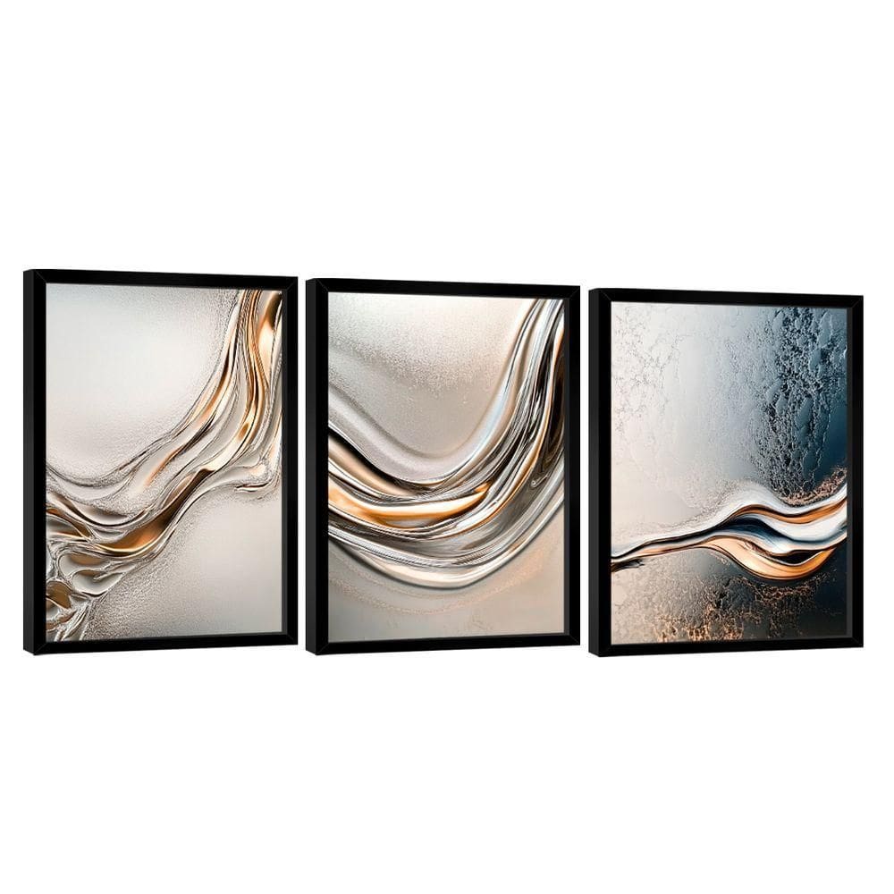 Quadro Decorativo Prata Líquida