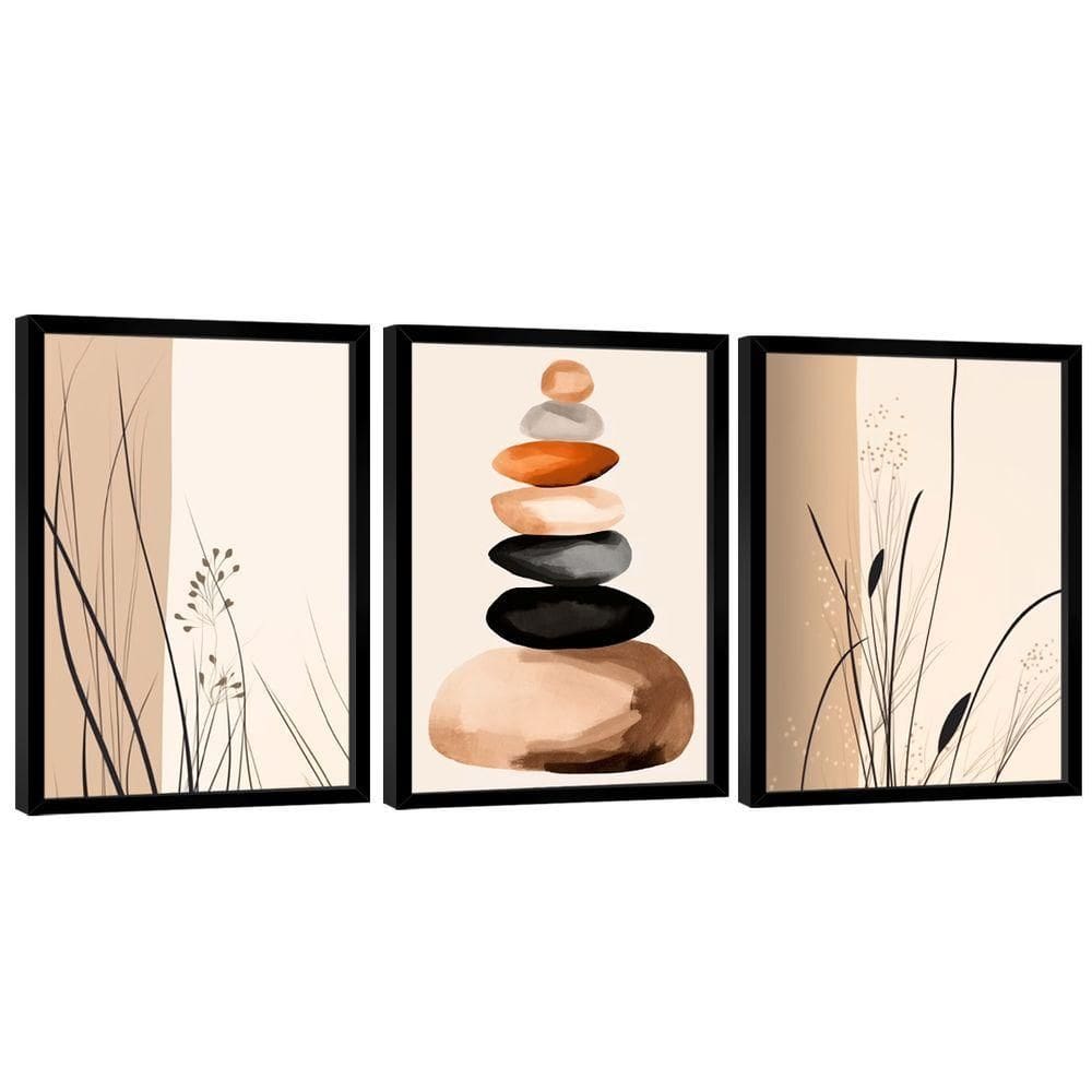 Quadro Decorativo Minimalismo Linhas De Grama E Caule