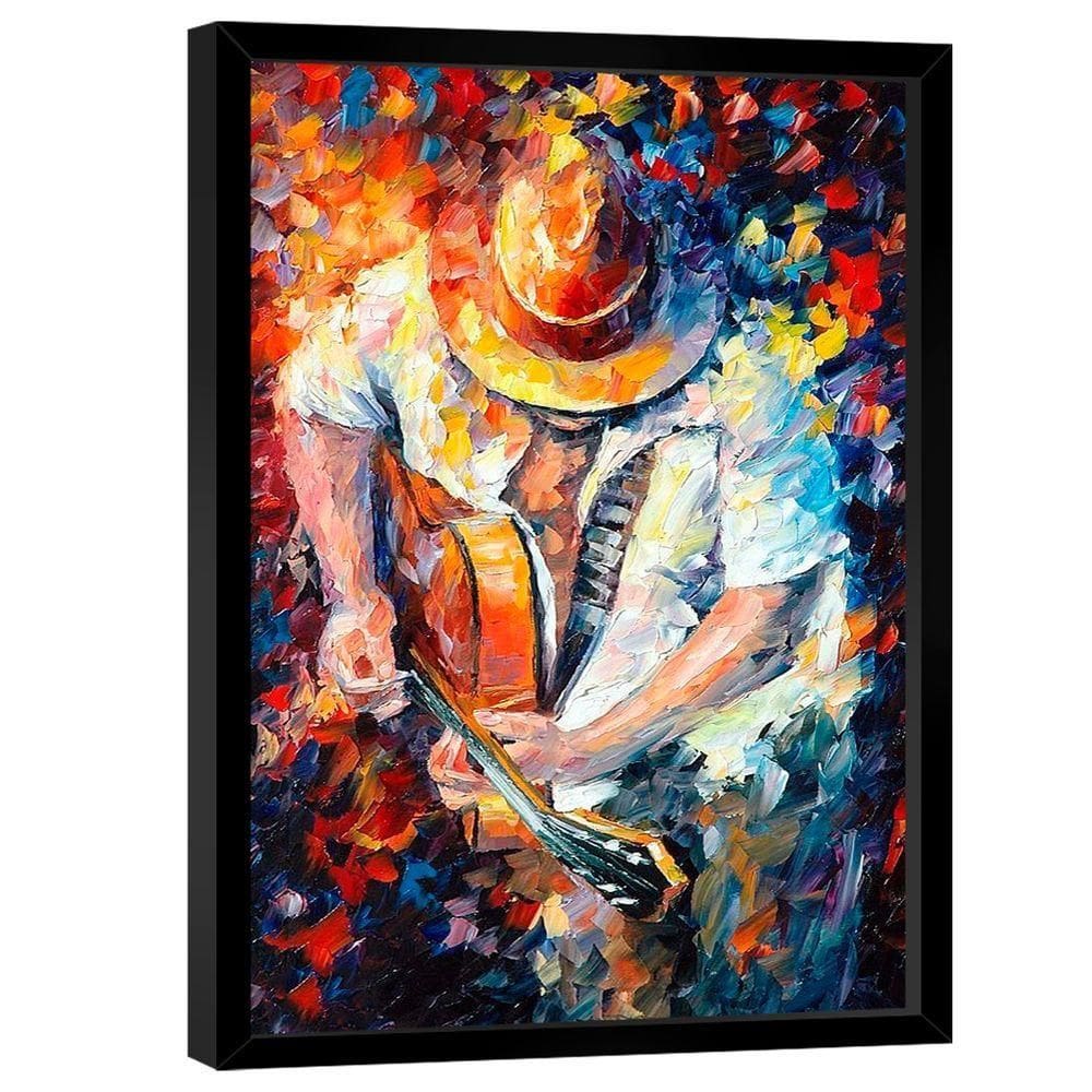 Quadro Decorativo Músico Estilo Pintura