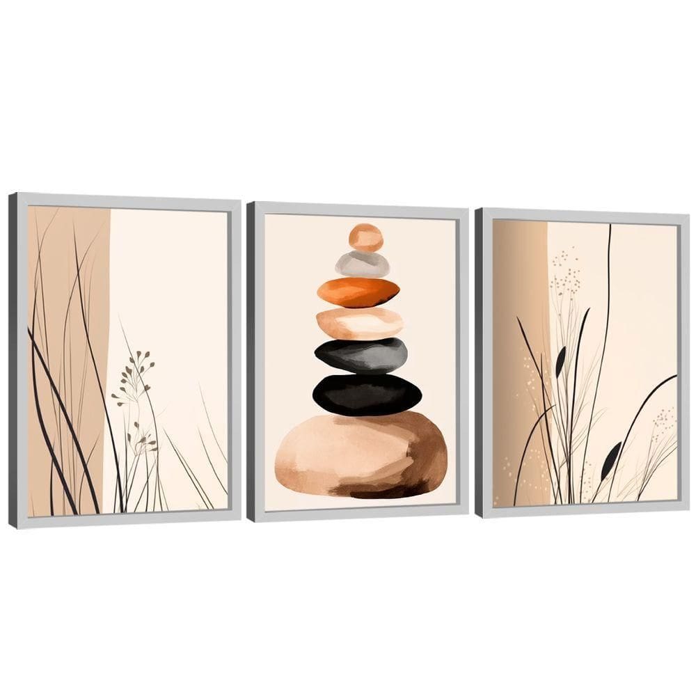 Quadro Decorativo Minimalismo Linhas De Grama E Caule