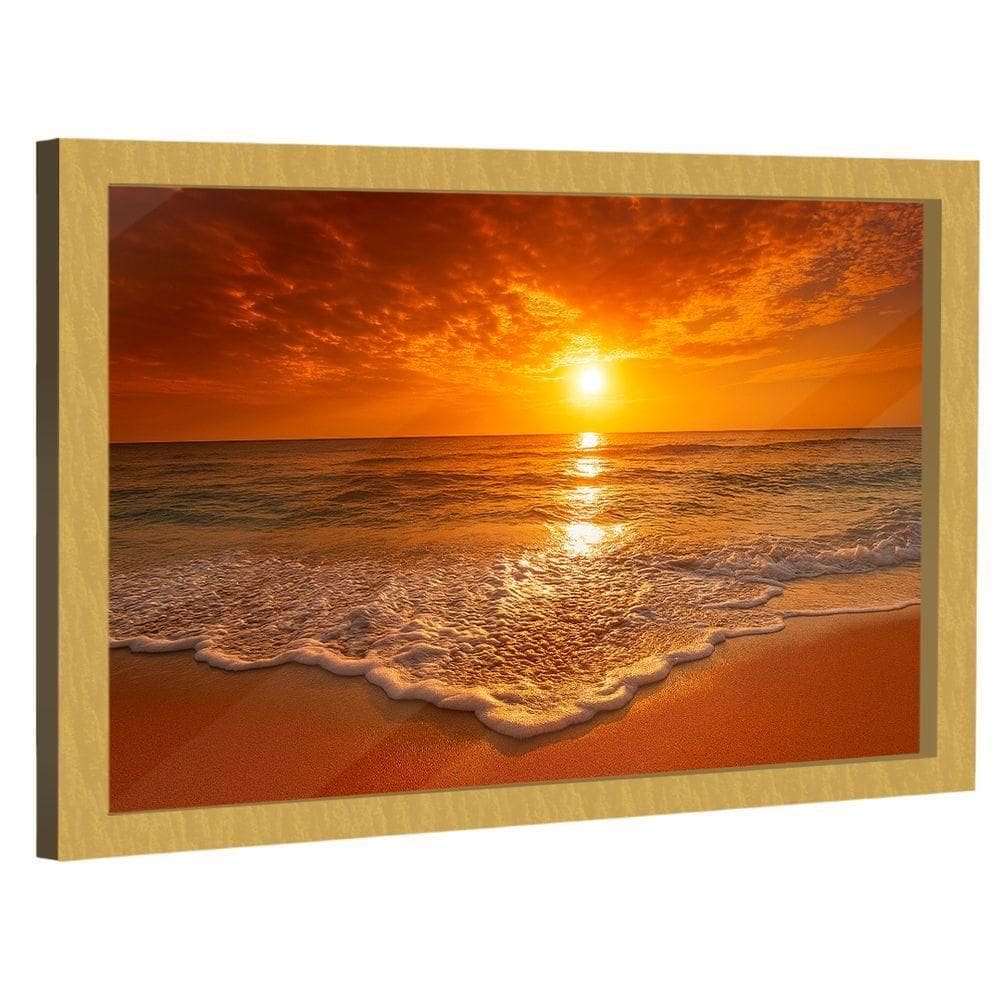 Quadro Decorativo Praia Em Clima Tropical