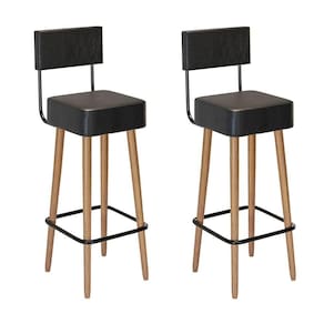 Kit 2 Banquetas Barcelona 96cm Couríssimo Preto - Salaone Preto