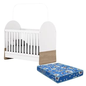 Berço Mini Cama Magia Branco Jequitibá Com Colchão 130x60 Ortobom - Henn