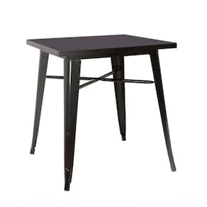 Mesa Bar Quadrada Aço Ferro Tolix Iron Preto 80x80