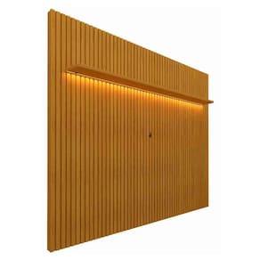 Painel Para Até 85 Polegadas Com Led Ripado Clean Nobre 230cm