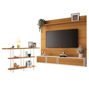 Home Suspenso Max Cinamomo Off White E Aparador Infinity Cinamomo- Hb Móveis