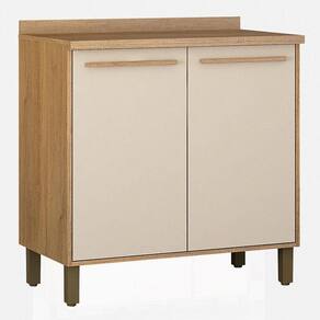 Balcão De Cozinha 800 2 Portas Salvador Cinamomo Off White - Valdemóveis