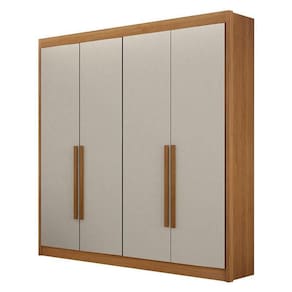 Guarda Roupa 4 Portas Diamante Gold Cinamomo Off White – Leifer Móveis