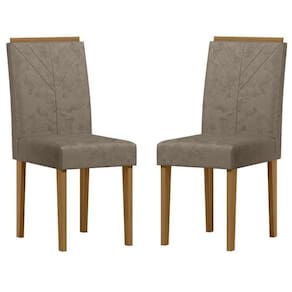 Cadeira Para Mesa De Jantar Amanda Kit 2 Peças Ype Camurça Marrom – New Ceval