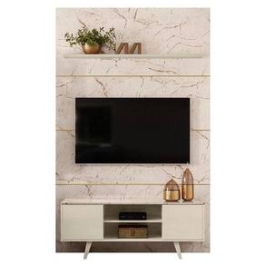 Estante Home Theater Com Bancada Panorama Calacata Off White – Madetec