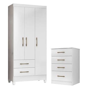 Guarda Roupa Infantil Lima E Cômoda Ms913 Branco – Moval