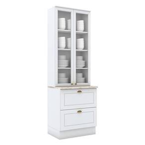 Cristaleira Nova York Branco Com Tampo Calcare – Henn