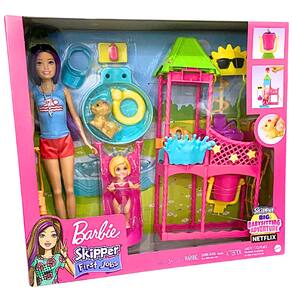 Barbie Skipper Babá Parque Aquático com Boneca e Pets Mattel HKD80