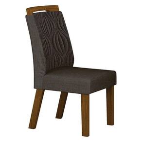 Cadeira Para Mesa De Jantar Ilhéus Mdf Linho Chumbo – Leifer Móveis