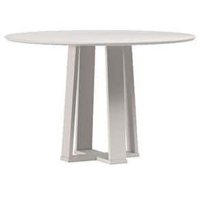 Mesa De Jantar 120 Cm Isabela Com Vidro Off White – New Ceval