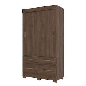 Guarda Roupa Solteiro Marel Castanho – Briz Móveis