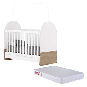 Berço Mini Cama Magia Branco Jequitibá Com Colchão 130x60 Prorelax - Henn