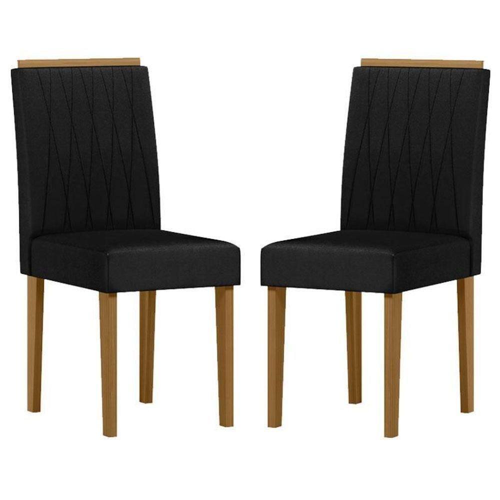 Cadeira Para Mesa De Jantar Ana Kit 2 Peças Ype Veludo Preto – New Ceval