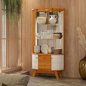 Cristaleira Ambiente Moss Cinamomo Off White - Madetec