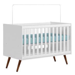 Berço Americano 3820 Retrô Branco Acetinado - Qmovi