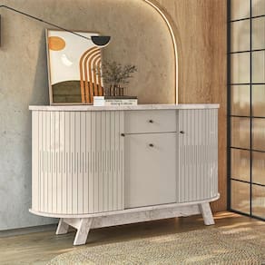 Aparador Para Sala Buffet Ambiente Monza Calacata Off White – Madetec