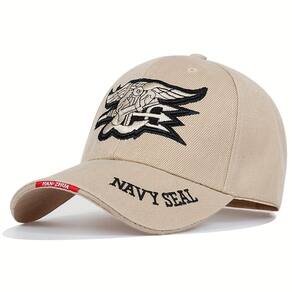 Boné De Beisebol Militar Navy Seal - Ajustável, Poliéster Estiloso Ege