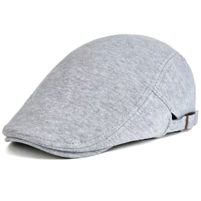 Boina De Algodão Design Basico Liso Casual Unissex Ajustavel Cinza
