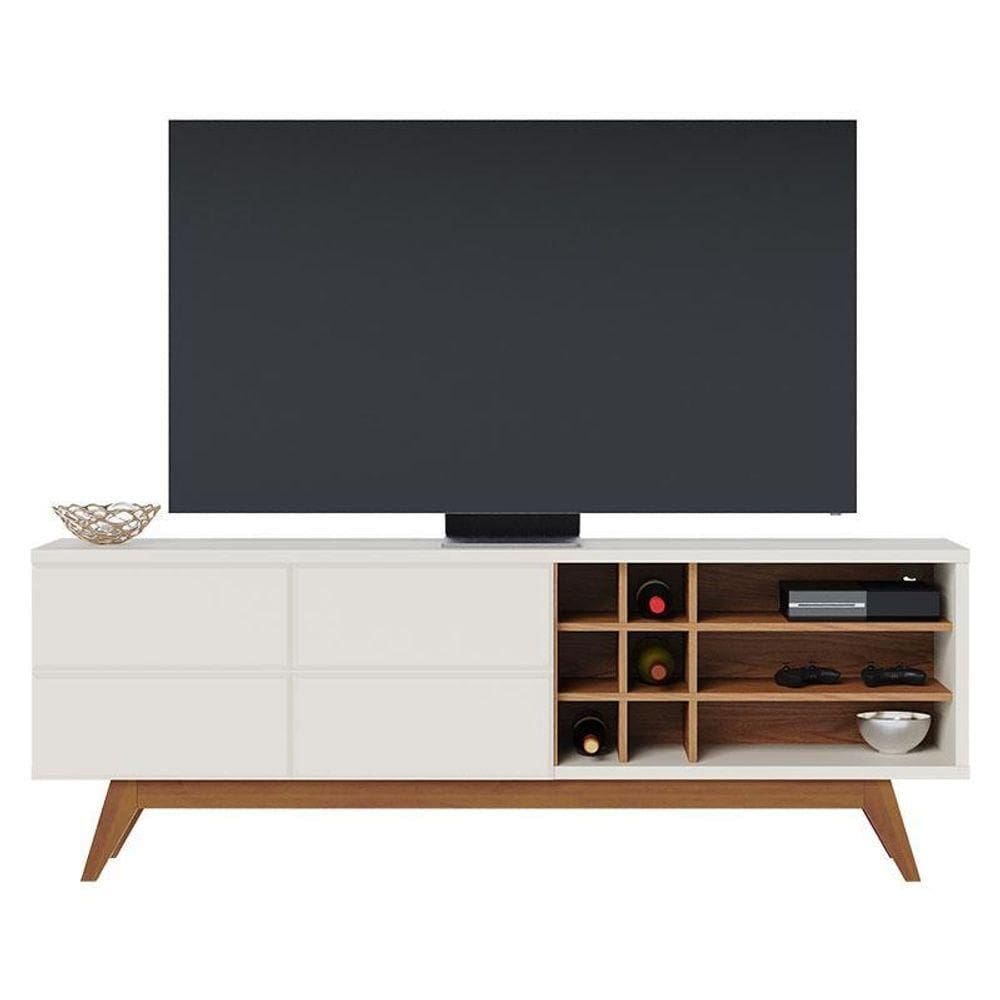 Rack Bancada Noronha Off White Matte Freijó – Colibri