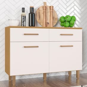 Balcão De Cozinha 120cm Nicole Freijó Uv/off Acetinado Z44 - Mpozenato