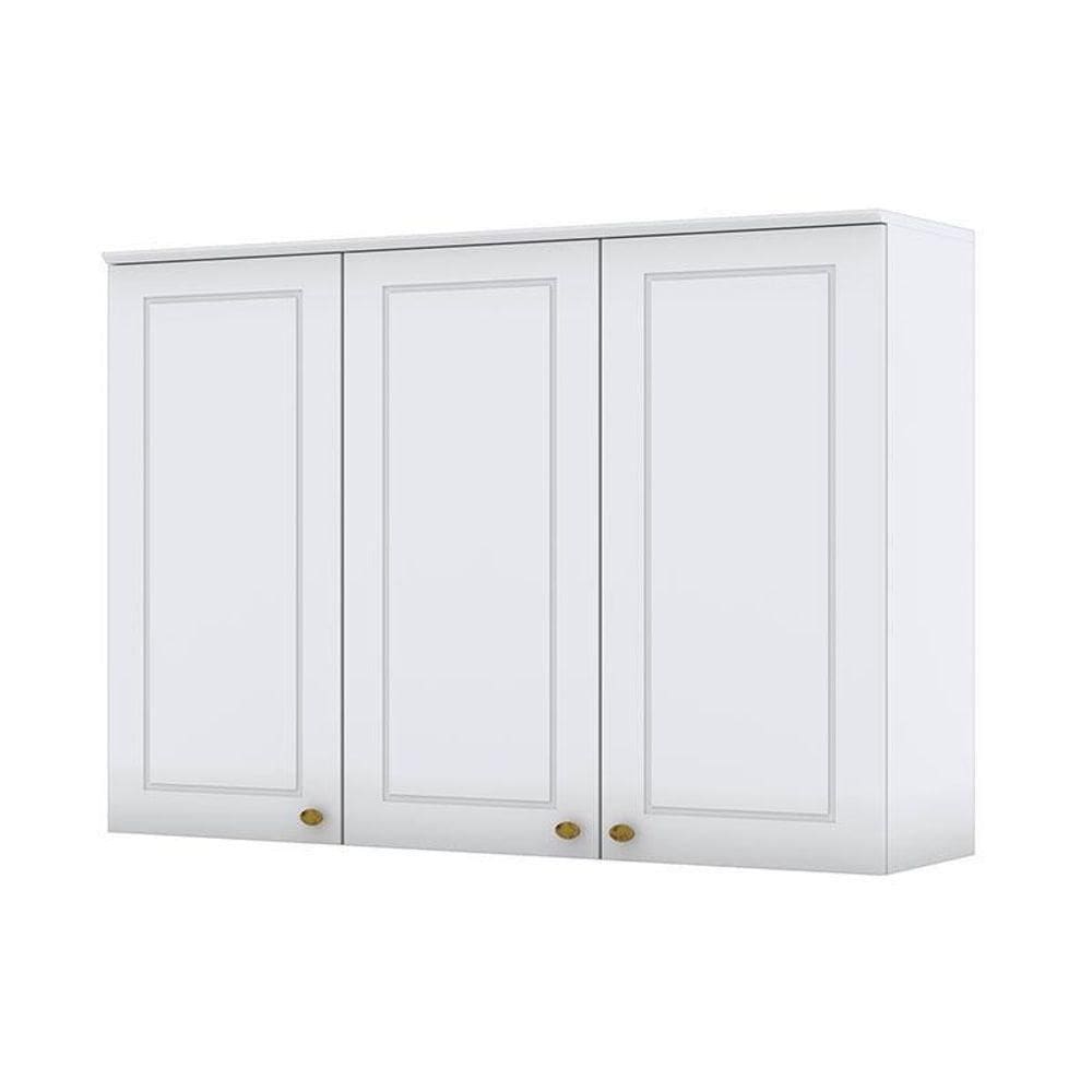 Armário Aéreo 3 Portas 120 Cm Nova York Branco – Henn