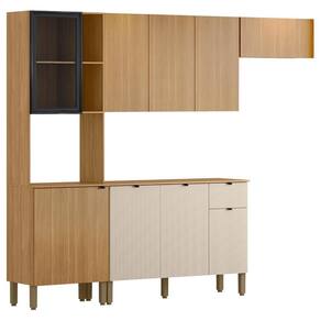 Cozinha Compacta Com Balcão 251cm Laura Plus Freijó/soft Z06 - Mpozenato