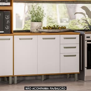 Balcão De Cozinha Para Pia 120cm Rita Freijó/off Acetinado Z44 - Mpozenato