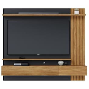 Painel Para Home Suspenso Juriti Noce Milano Preto Acetinado – Colibri