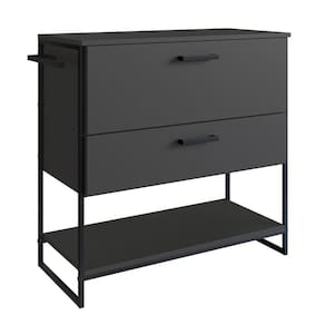 Gabinete Para Banheiro Industrial Com Gaveta E Porta Sem Cuba Grafite