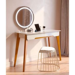 Penteadeira Ambiente Jazz Off White Com Led - Imcal