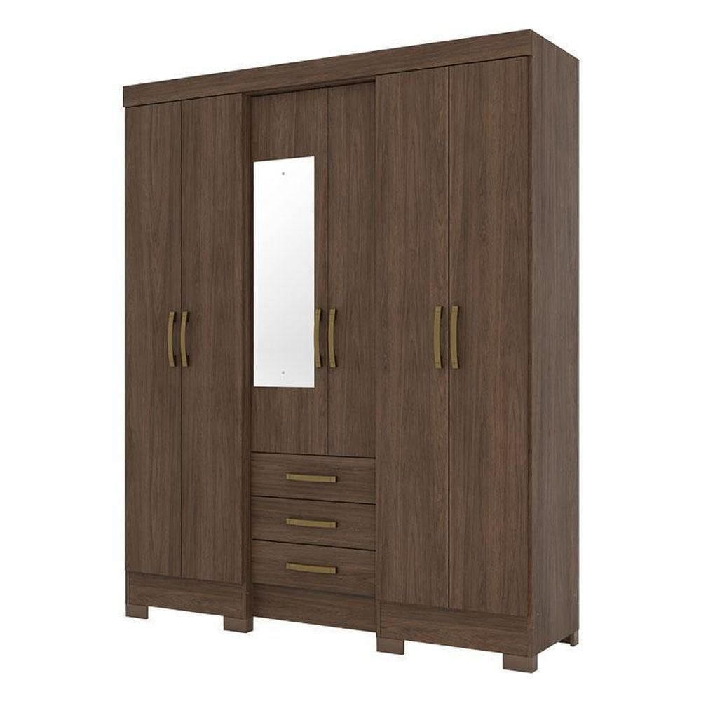 Guarda Roupa Solteiro Mentor Castanho – Briz Móveis