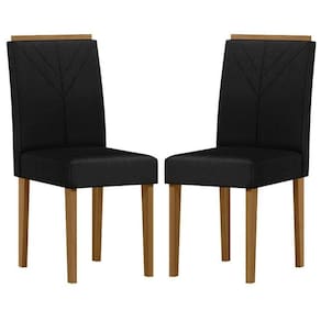 Cadeira Para Mesa De Jantar Amanda Kit 2 Peças Ype Veludo Preto – New Ceval