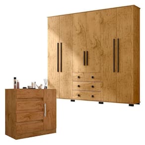 Cômoda 8000 E Guarda Roupa Casal B23063 Freijó - Araplac