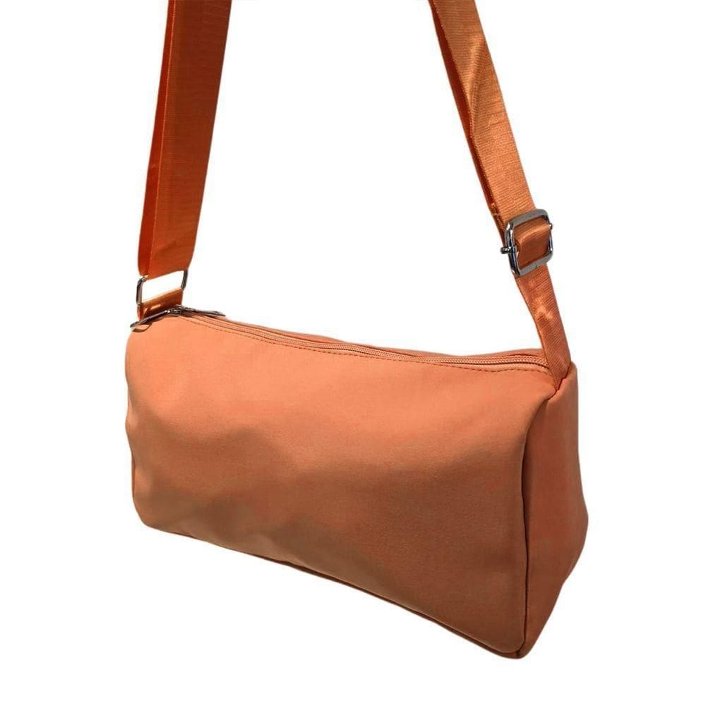 Bolsa Lateral Alça Grossa Transversal Casual Salmão