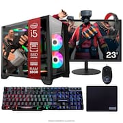 COMPUTADOR PC GAMER COMPLETO TOB INTEL CORE I7 SSD 240GB 16GB GABINETE AQUÁRIO TECLADO MOUSE MOUSE PAD E HEADSET GAMER MONITOR 23”