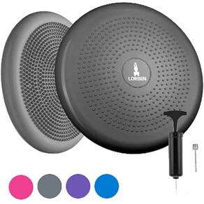 Disco de Equilíbrio Inflável Lorben Balance Cushion Almofada Pilates - Cinza