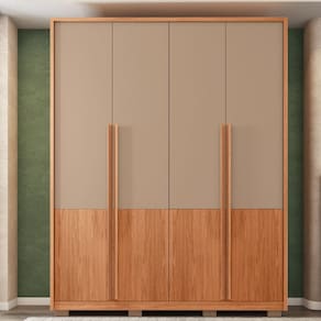 Guarda Roupa Casal 4 Portas com Pés Francis 18 Caemmun