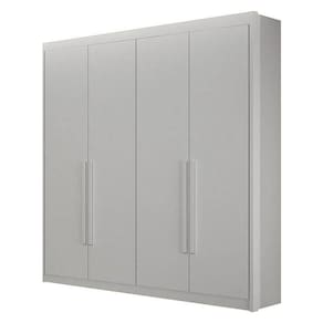 Guarda Roupa 4 Portas Diamante Gold Branco - Leifer Móveis