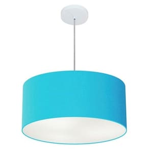 Lustre Pendente Cilíndrico Vivare Md-4049 Cúpula em Tecido 50x21cm - Bivolt